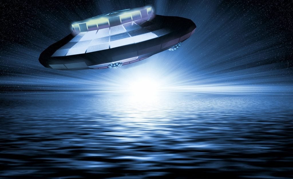 UFO over Water Ocean