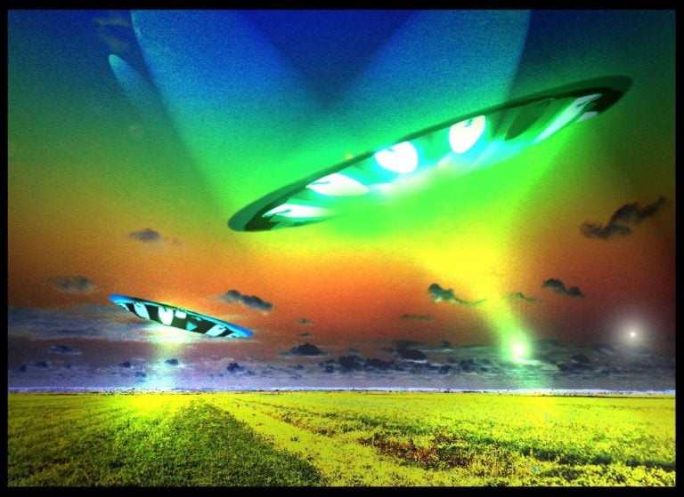 UFO Over Field