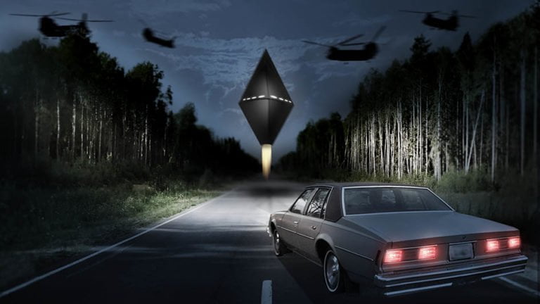 UFO military car