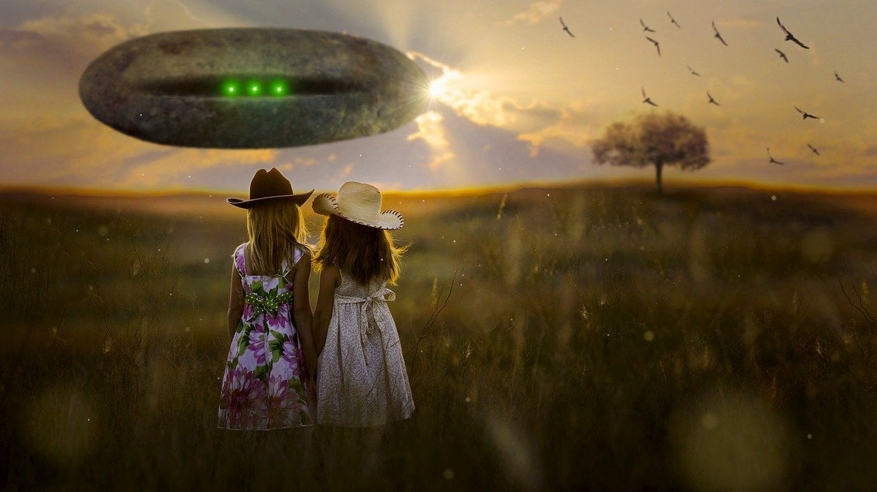 UFO over farm